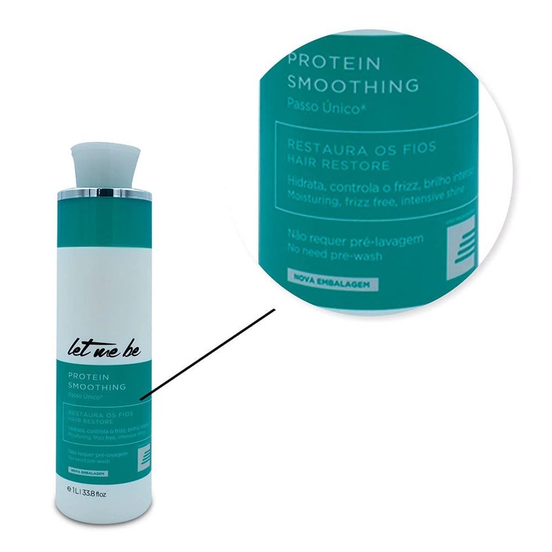 Let Me Be Smoothing Protein 1L/33.8fl.oz + Deep Repair Mask 500ml/16.90fl.oz Haircare Duo - Professional Strength Treatment and Mask - Image 2